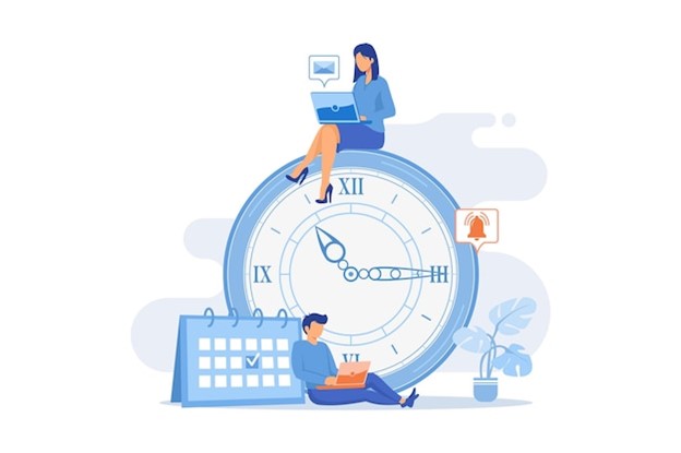 time Clock with 2 persons