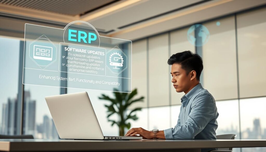 ERP software updates role in enhancing functionality and system compatibility